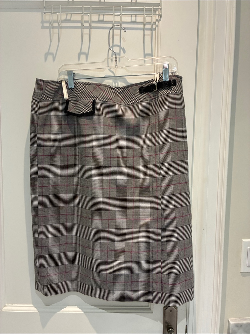 Hucke Woman Women's Gray Glen Plaid Pencil Skirt 👵MT